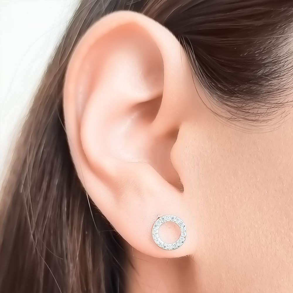 AROS ANDREA COGGIOLA JOYAS CIRCULO CIRCÓN 9MM PLATA FINA 925 - 3