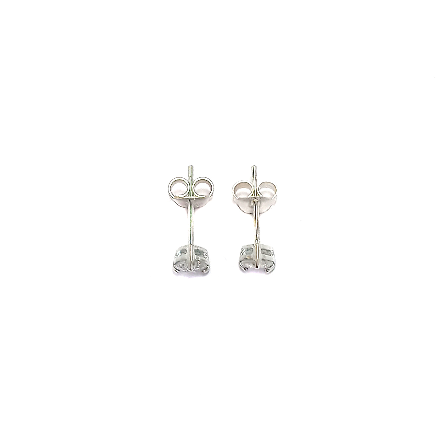 AROS ANDREA COGGIOLA JOYAS CORAZÓN CIRCÓN MINI BLANCO 4MM PLATA FINA 925 - 2