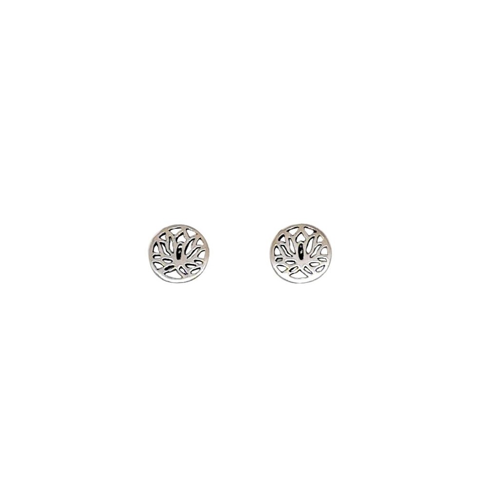AROS ANDREA COGGIOLA JOYAS FLOR DE LOTO MINI PLATA FINA 925 - 2