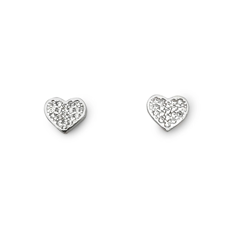 AROS ANDREA COGGIOLA JOYAS CORAZÓN CIRCÓN PLATA FINA 925 - 1