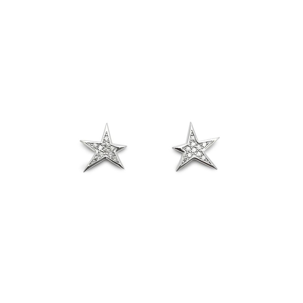 AROS ANDREA COGGIOLA JOYAS ESTRELLAS CIRCÓN 11MM PLATA FINA 925 - 1