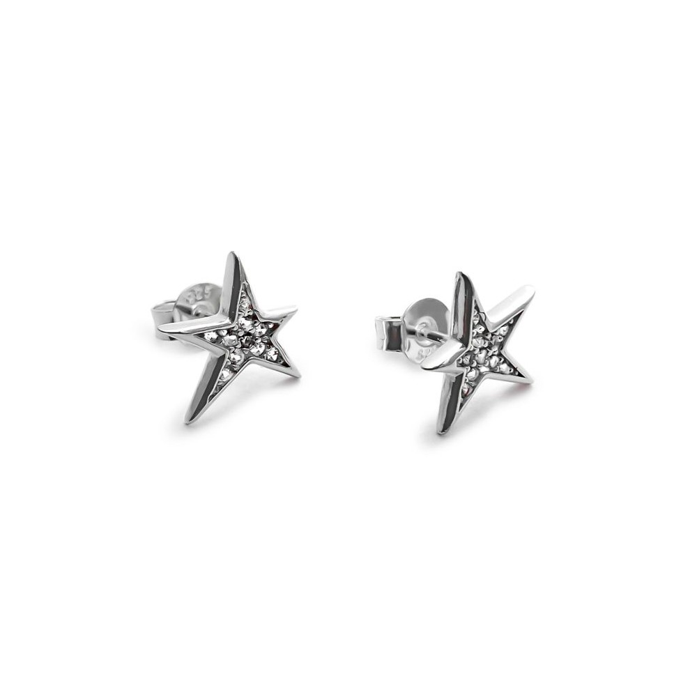 AROS ANDREA COGGIOLA JOYAS ESTRELLAS CIRCÓN 11MM PLATA FINA 925 - 2