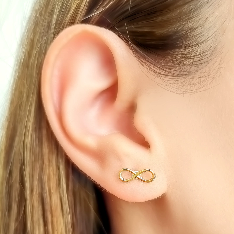 AROS ANDREA COGGIOLA JOYAS INFINITO CHICO ENCHAPADO ORO 18K - 3