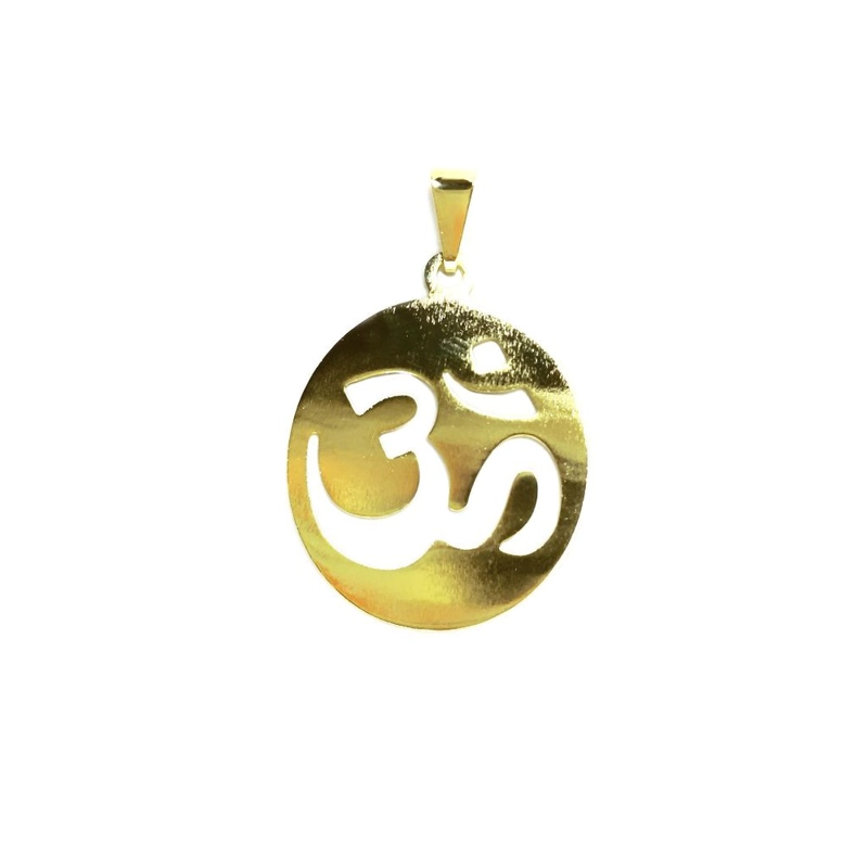 COLGANTE OHM PLANO ENCHAPADO ORO 18K - 1