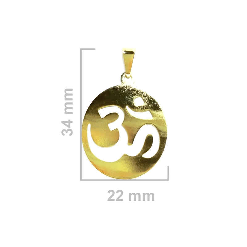 COLGANTE OHM PLANO ENCHAPADO ORO 18K - 2