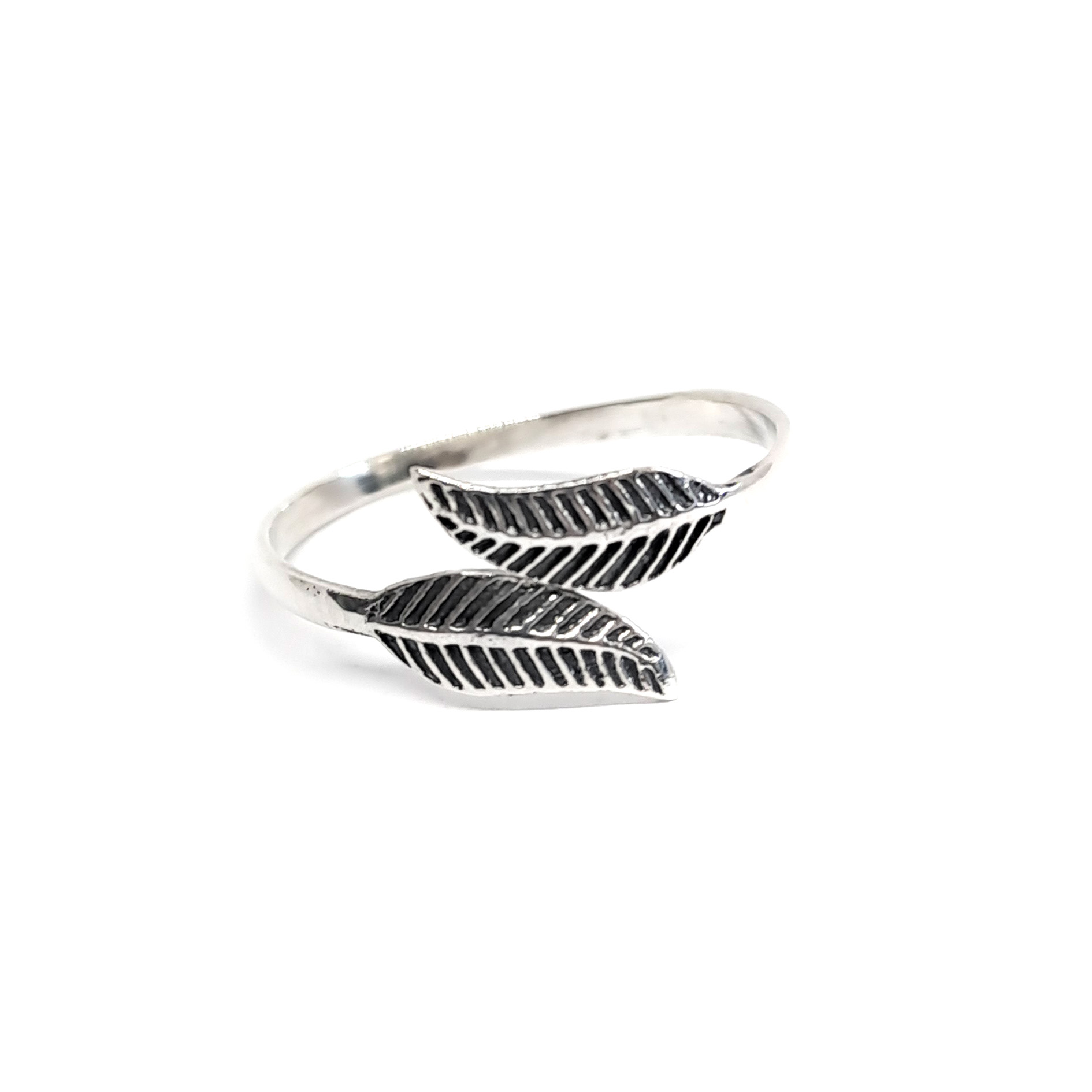 ANILLO ANDREA COGGIOLA JOYAS 2 HOJAS #18 PLATA FINA 925 AJUSTABLE - 2