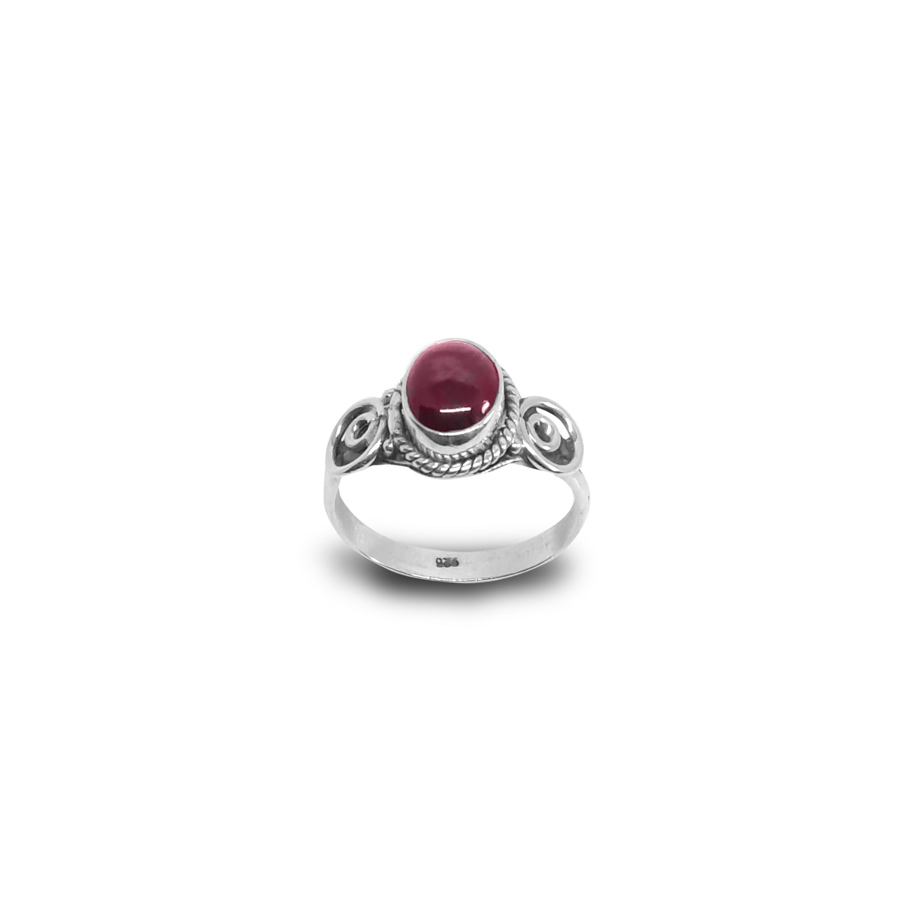 ANILLO ANDREA COGGIOLA JOYAS GRANATE #11 PLATA FINA 926 - 2