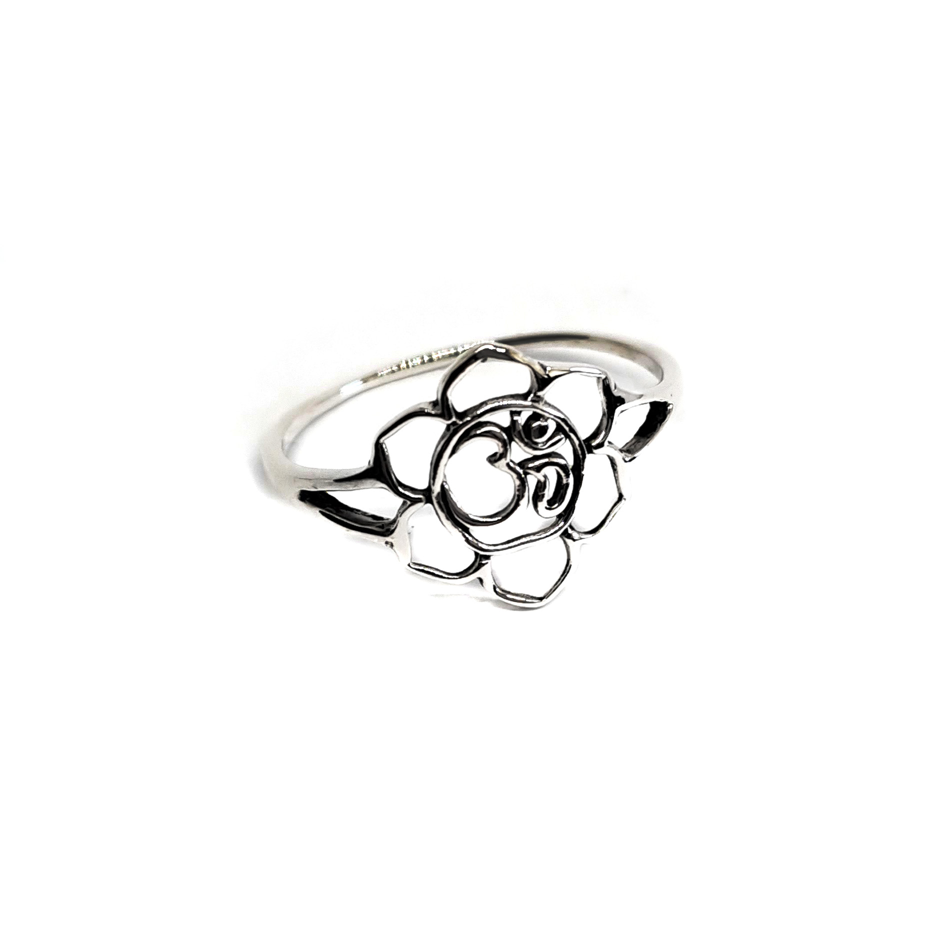 ANILLO ANDREA COGGIOLA JOYAS FLOR DE LOTO OHM #11 PLATA FINA 925 - 1