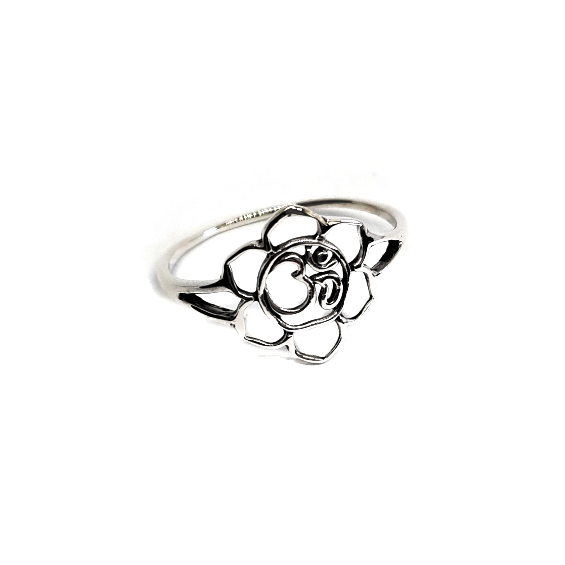ANILLO ANDREA COGGIOLA JOYAS FLOR DE LOTO OHM #17 PLATA FINA 925 - 1