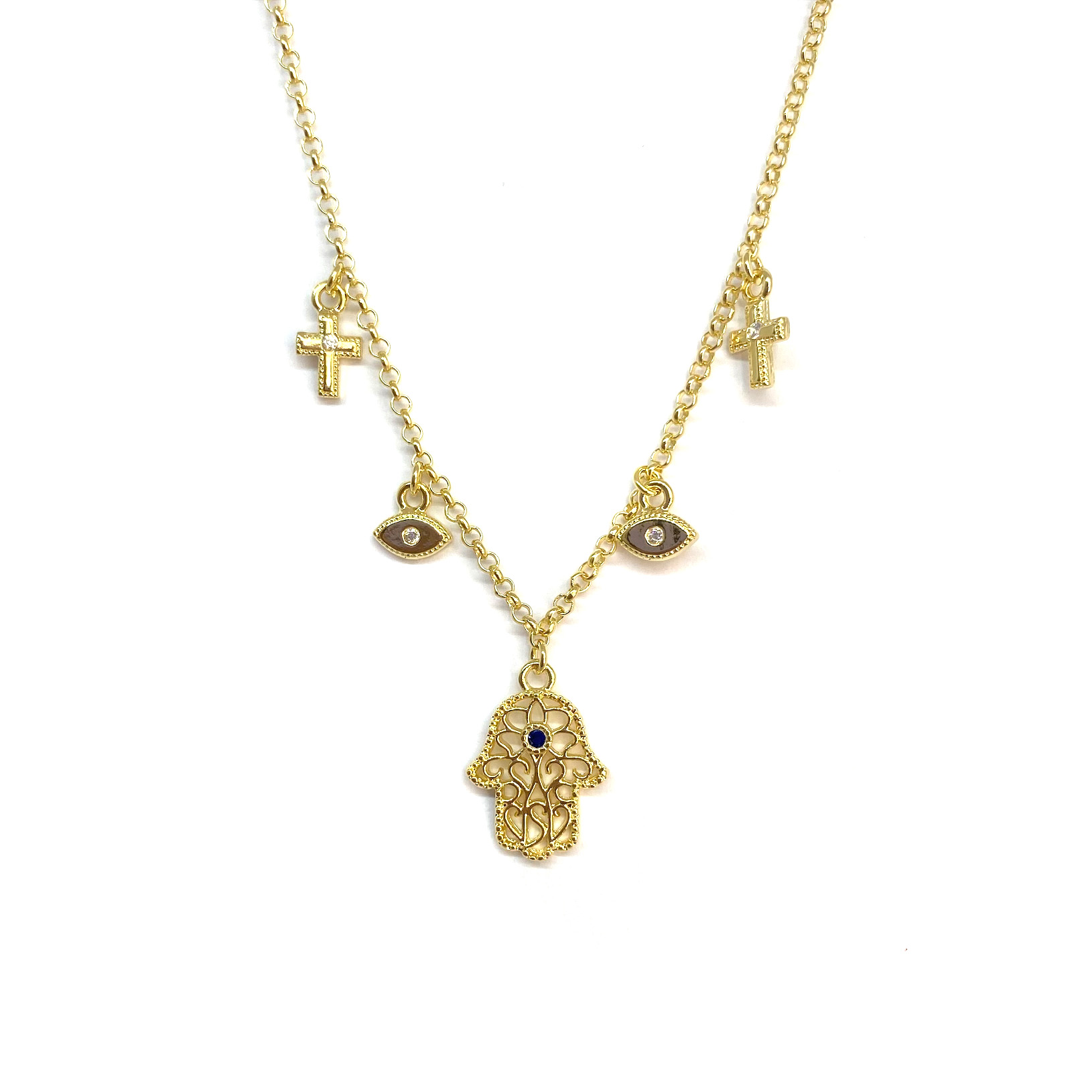 COLLAR ANDREA COGGIOLA JOYAS ENCHAPADO ORO 18K JAMÉSH - 1