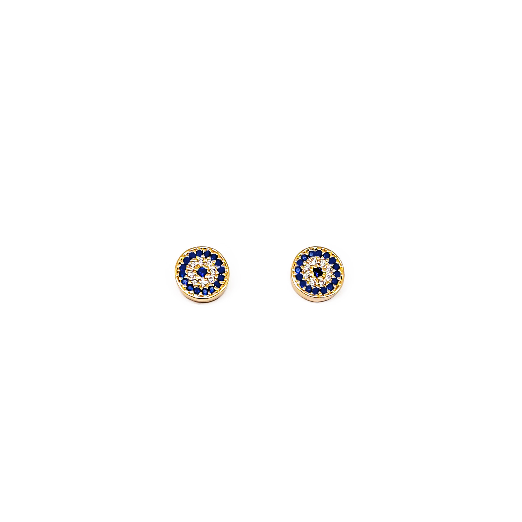 AROS ANDREA COGGIOLA JOYAS OJOS TURCOS CIRCONES 9MM ENCHAPADO ORO 18K - 1