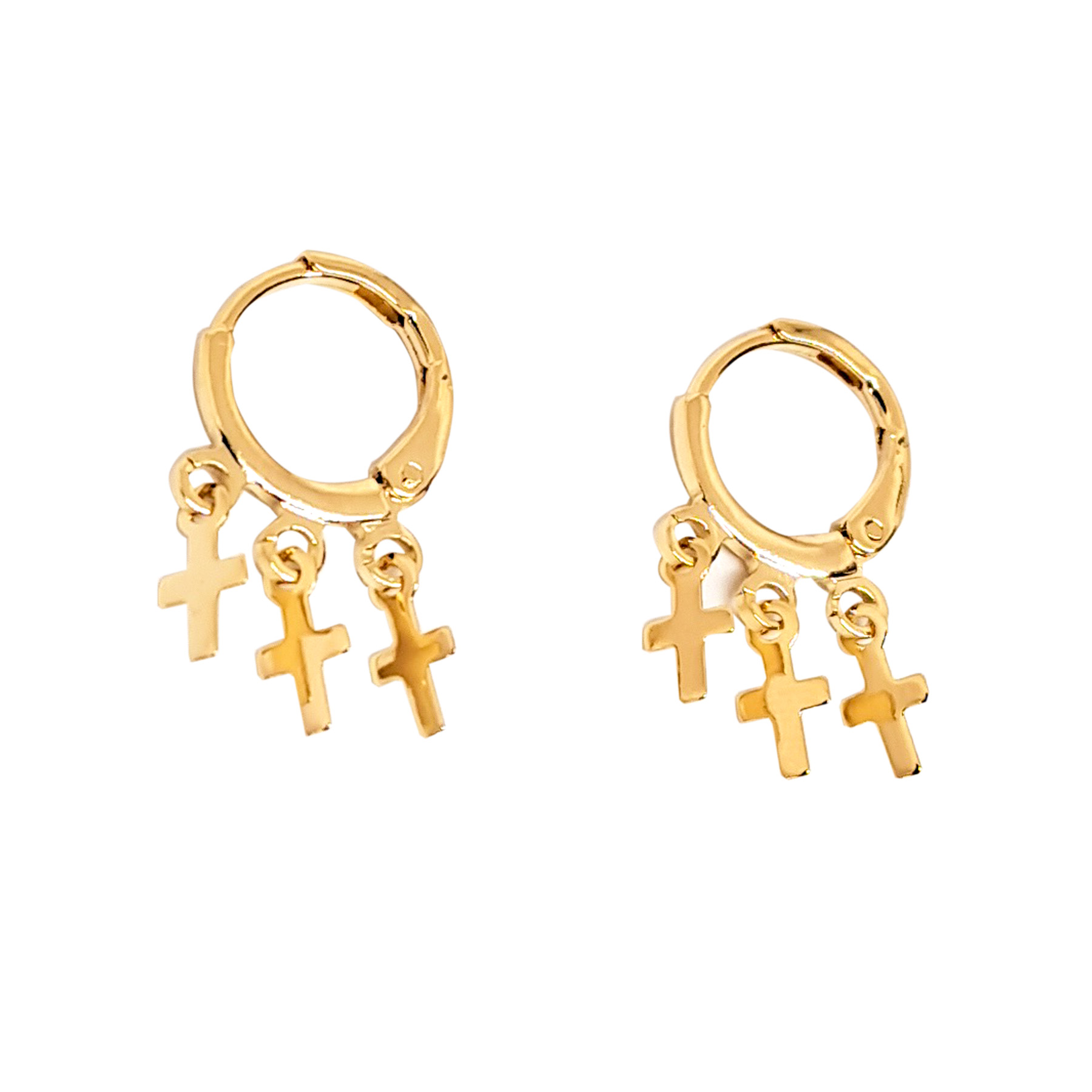AROS ANDREA COGGIOLA JOYAS ARGOLLAS CRUCES COLGANTES ENCHAPADO ORO 18K - 1