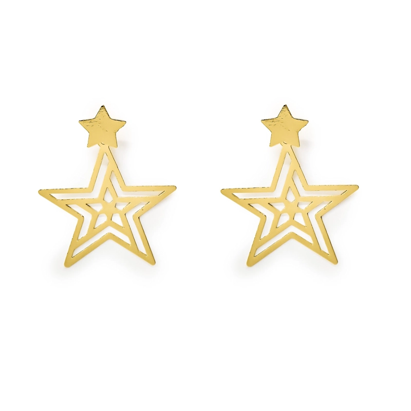 AROS ANDREA COGGIOLA JOYAS STAR ENCHAPADO ORO 18K - 1