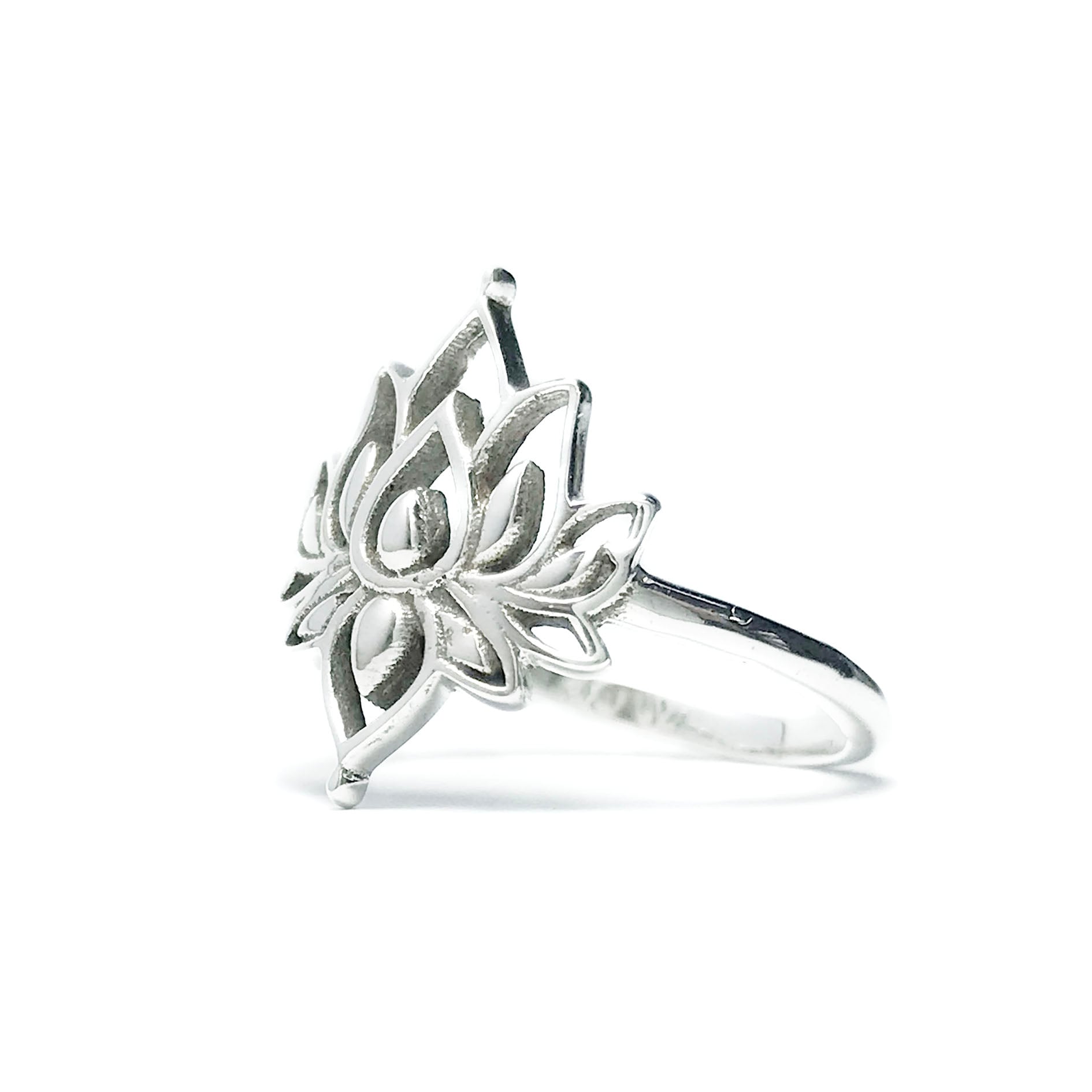 ANILLO ANDREA COGGIOLA JOYAS FLOR DEL LOTO #16 PLATA FINA 925 - 1