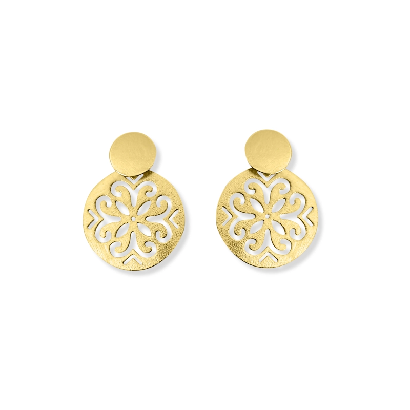 AROS ANDREA COGGIOLA JOYAS ALEJANDRA ENCHAPADO ORO 18K - 1