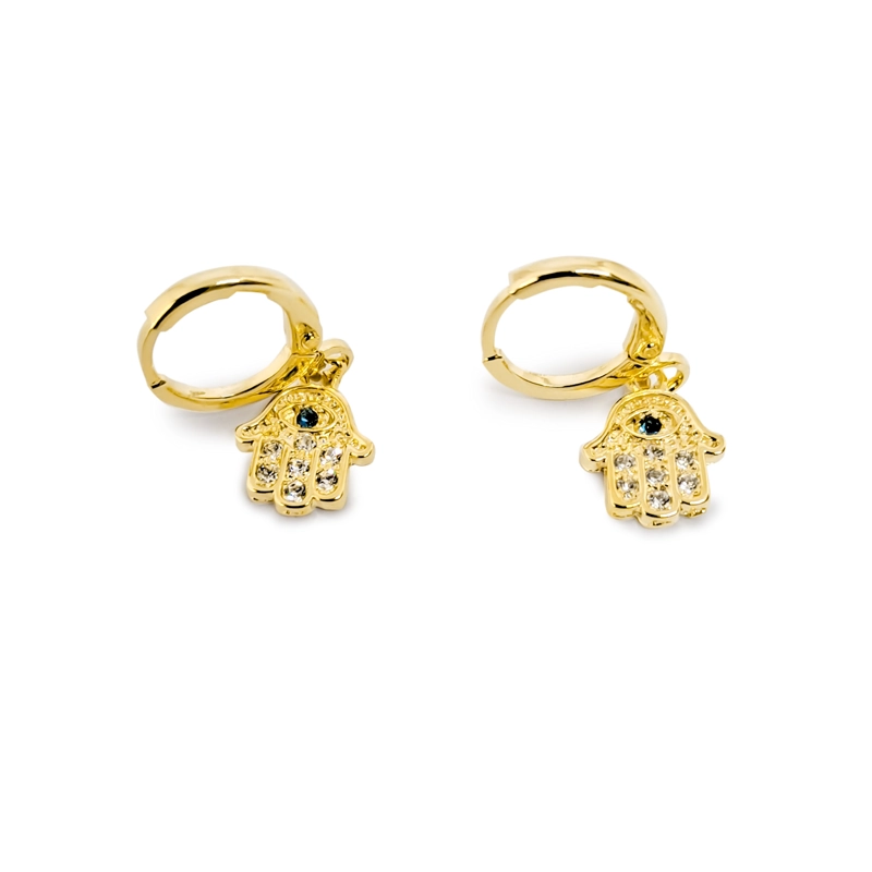 AROS ANDREA COGGIOLA JOYAS ARGOLLAS MANO FÁTIMA COLGANTE ENCHAPADO ORO 18K - 2