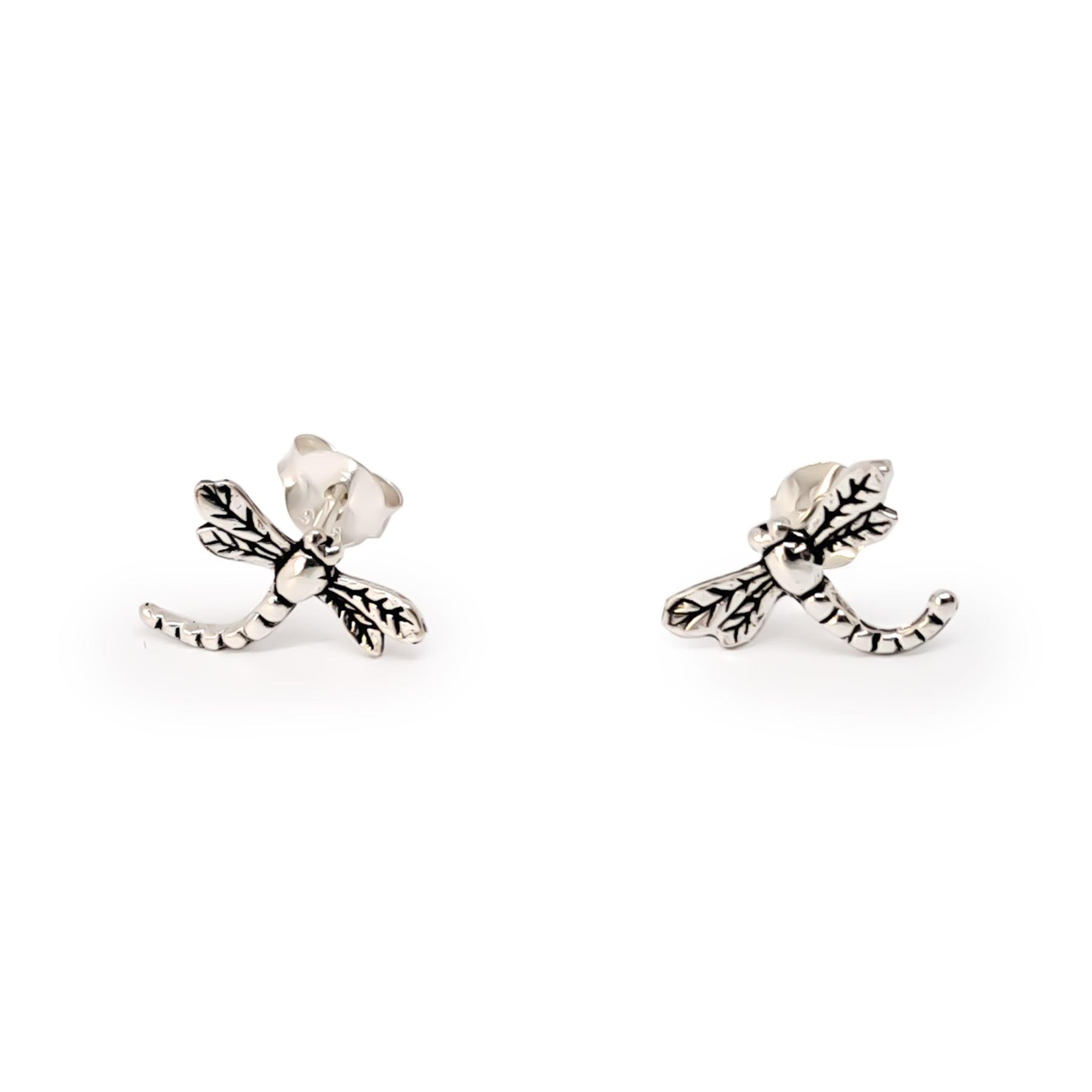 AROS ANDREA COGGIOLA JOYAS LIBÉLULA PLATA FINA 925 ENVEJECIDA - 2