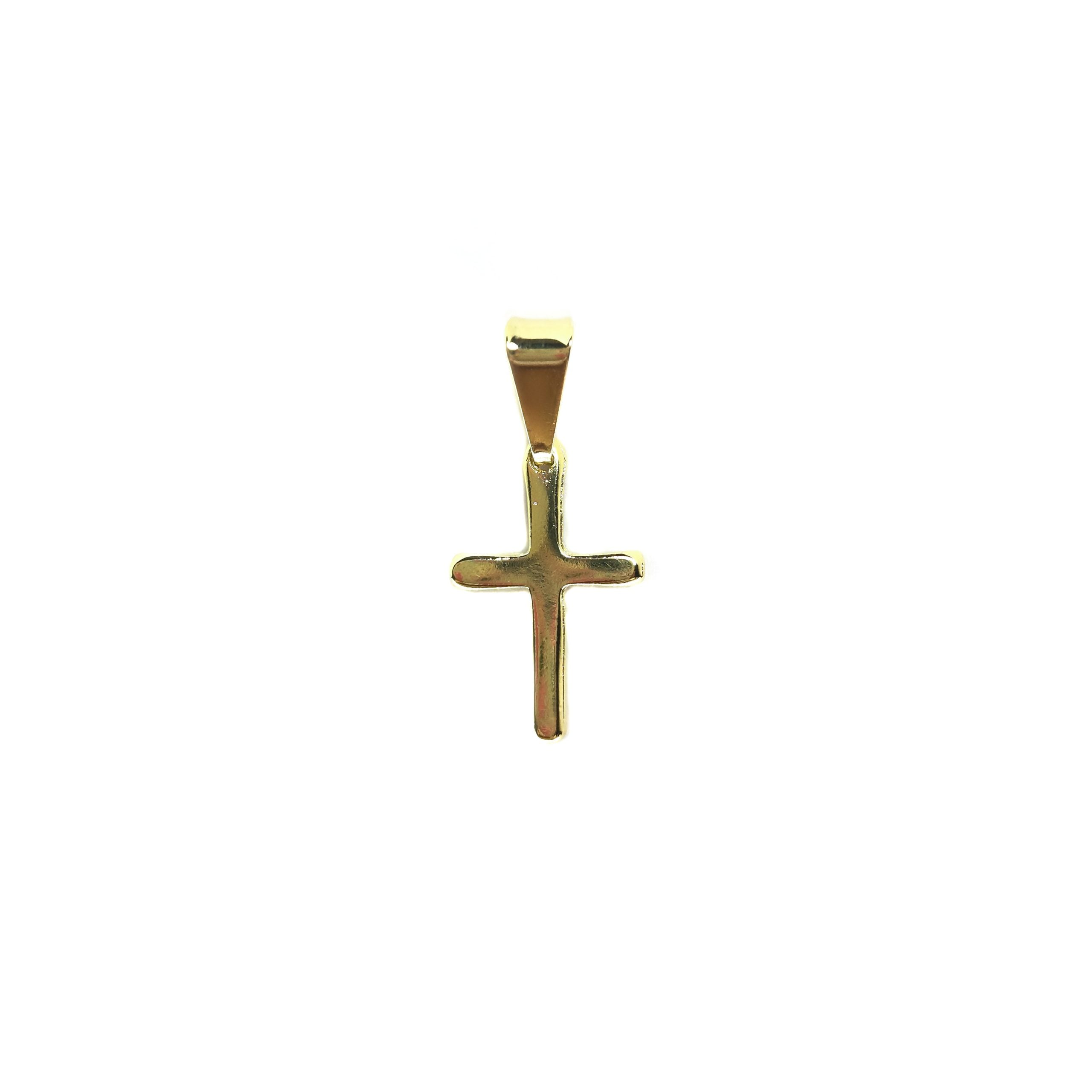COLGANTE CRUZ PEQUEÑA ENCHAPADO ORO 18K - 1