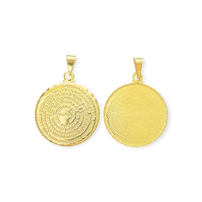 COLGANTE PADRE NUESTRO LAMINA ENCHAPADO ORO 18K - 1
