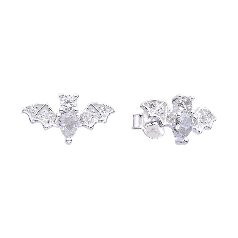 AROS ANDREA COGGIOLA JOYAS MURCIÉLAGO CIRCÓN PLATA FINA 925 - 1