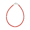PULSERA ANDREA COGGIOLA JOYAS CRISTAL ROJO MOSTACILLAS PLATA FINA 925 - 1