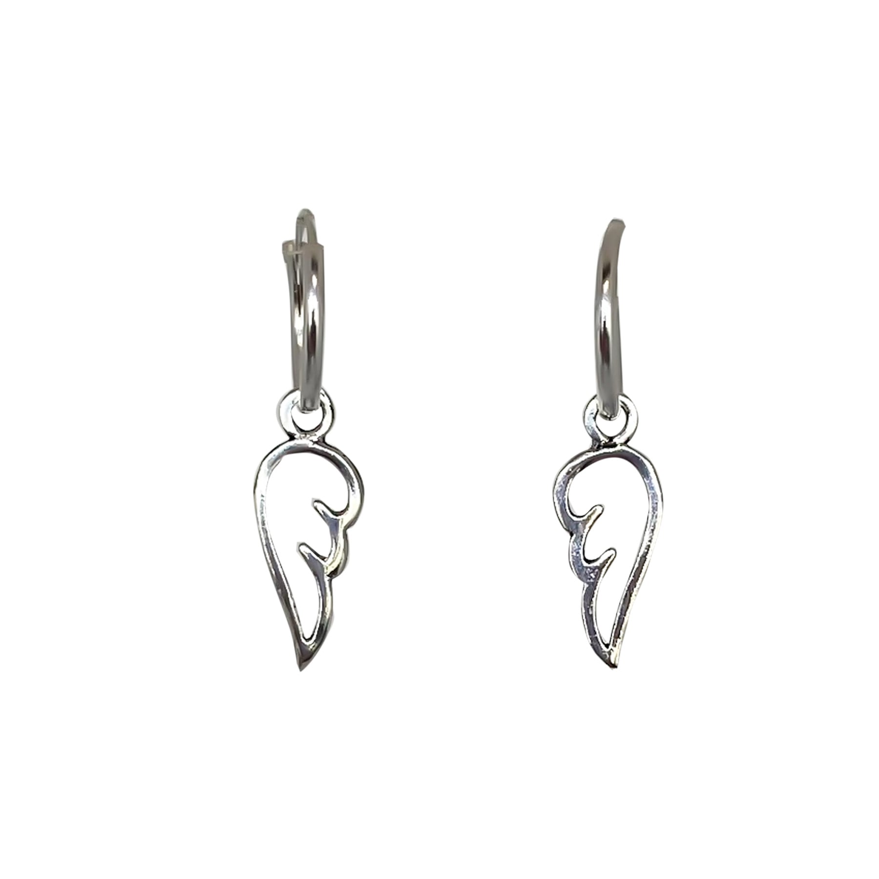 AROS ANDREA COGGIOLA JOYAS ARGOLLA ALA CALADA COLGANTE PLATA FINA 925 - 1