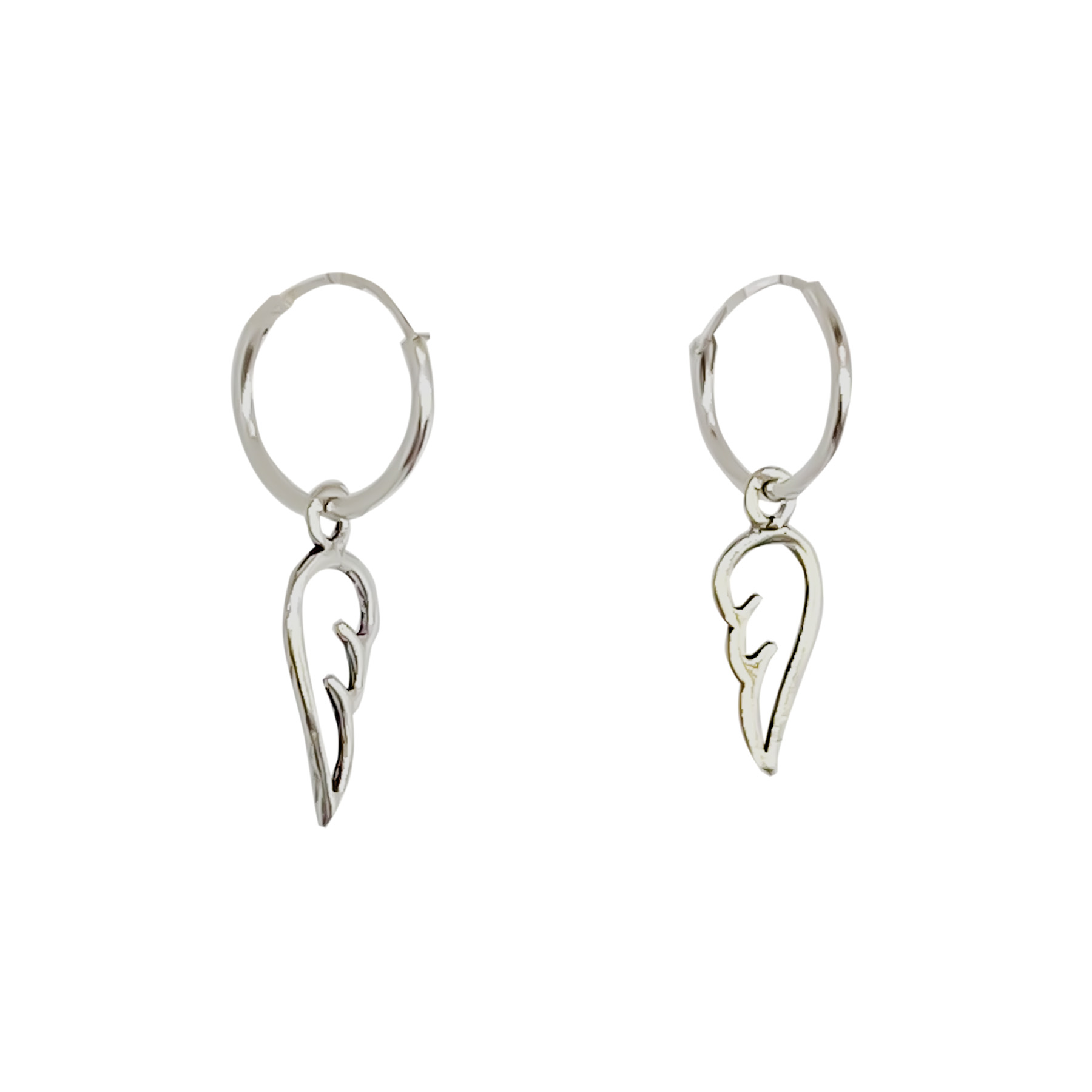 AROS ANDREA COGGIOLA JOYAS ARGOLLA ALA CALADA COLGANTE PLATA FINA 925 - 2