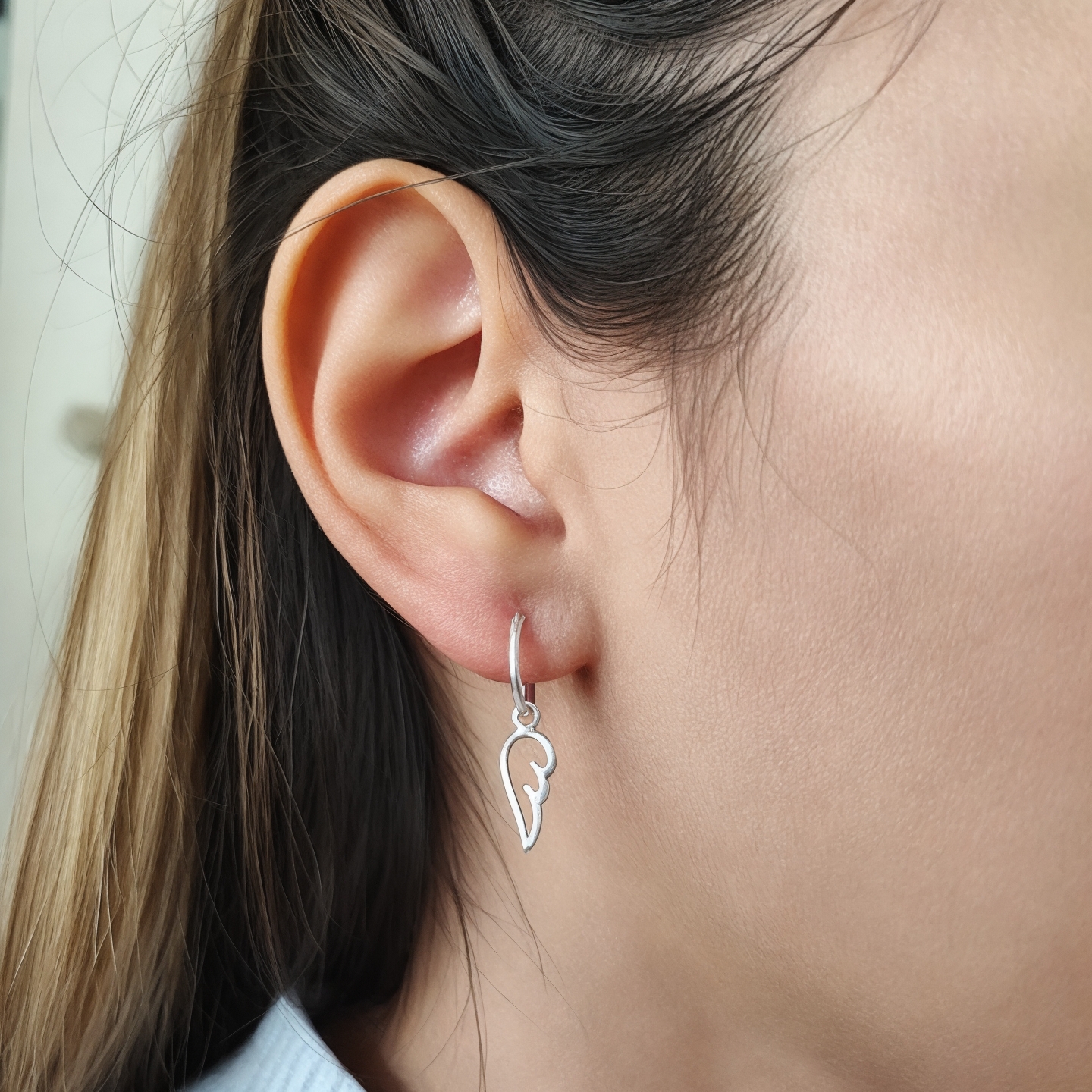 AROS ANDREA COGGIOLA JOYAS ARGOLLA ALA CALADA COLGANTE PLATA FINA 925 - 4