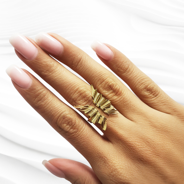ANILLO ANDREA COGGIOLA JOYAS ENCHAPADO ORO 18K MARIPOSA ADAPTABLE - 4