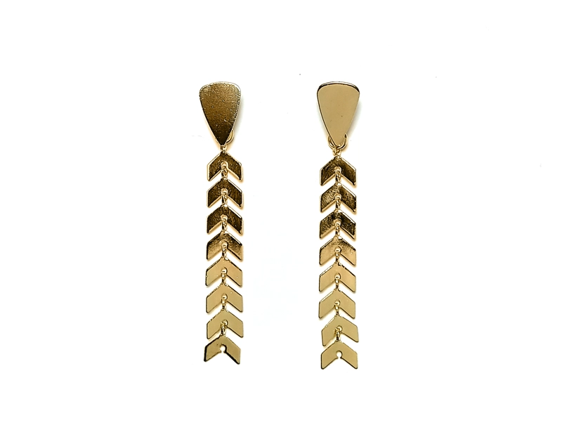 AROS ANDREA COGGIOLA JOYAS FLECHA COLGANTE ENCHAPADO ORO 18K - 1
