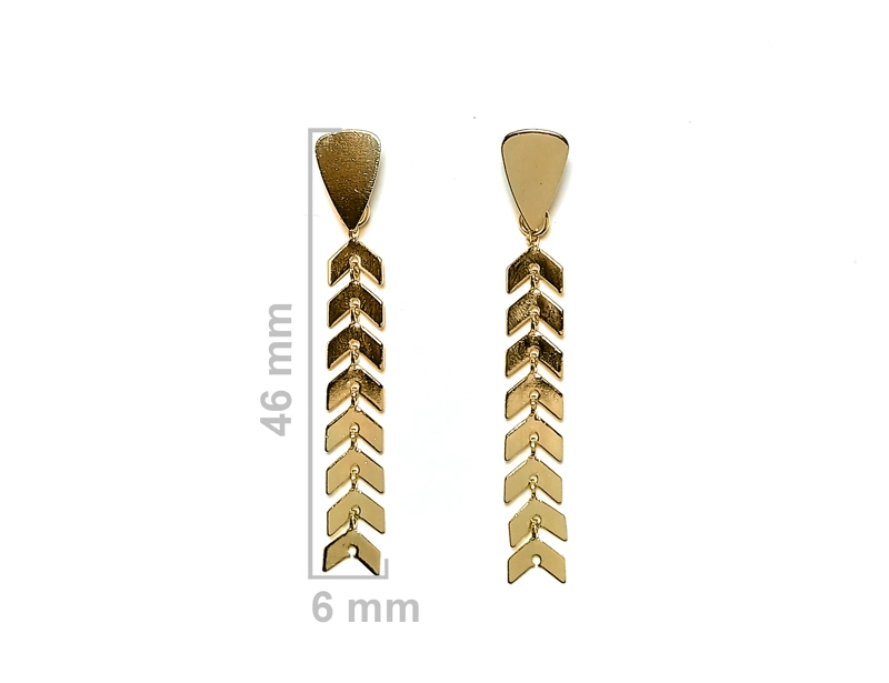 AROS ANDREA COGGIOLA JOYAS FLECHA COLGANTE ENCHAPADO ORO 18K - 2