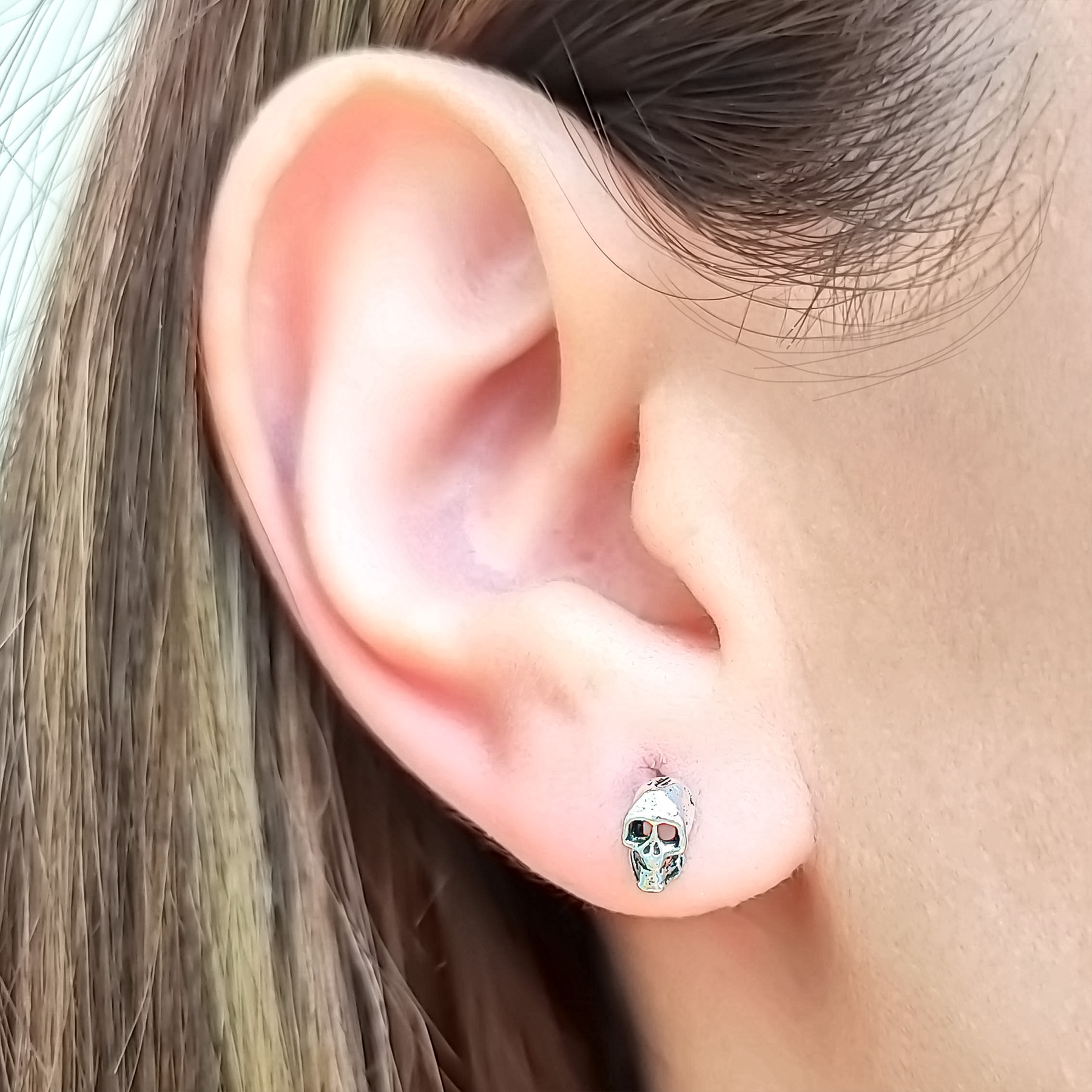 AROS ANDREA COGGIOLA JOYAS CRÁNEO PLATA FINA 925 - 2