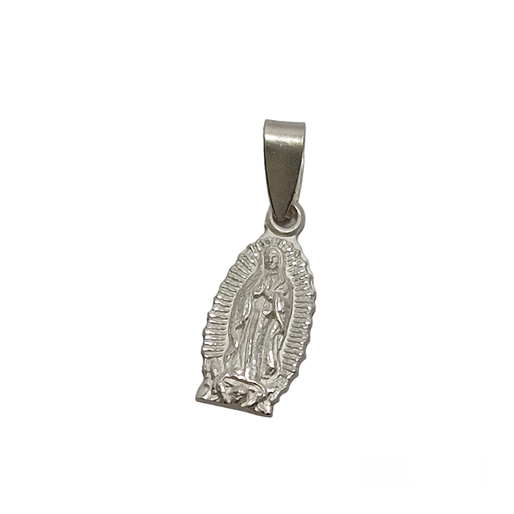 COLGANTE MEDALLA VIRGEN DE GUADALUPE PLATA FINA 925 - 2