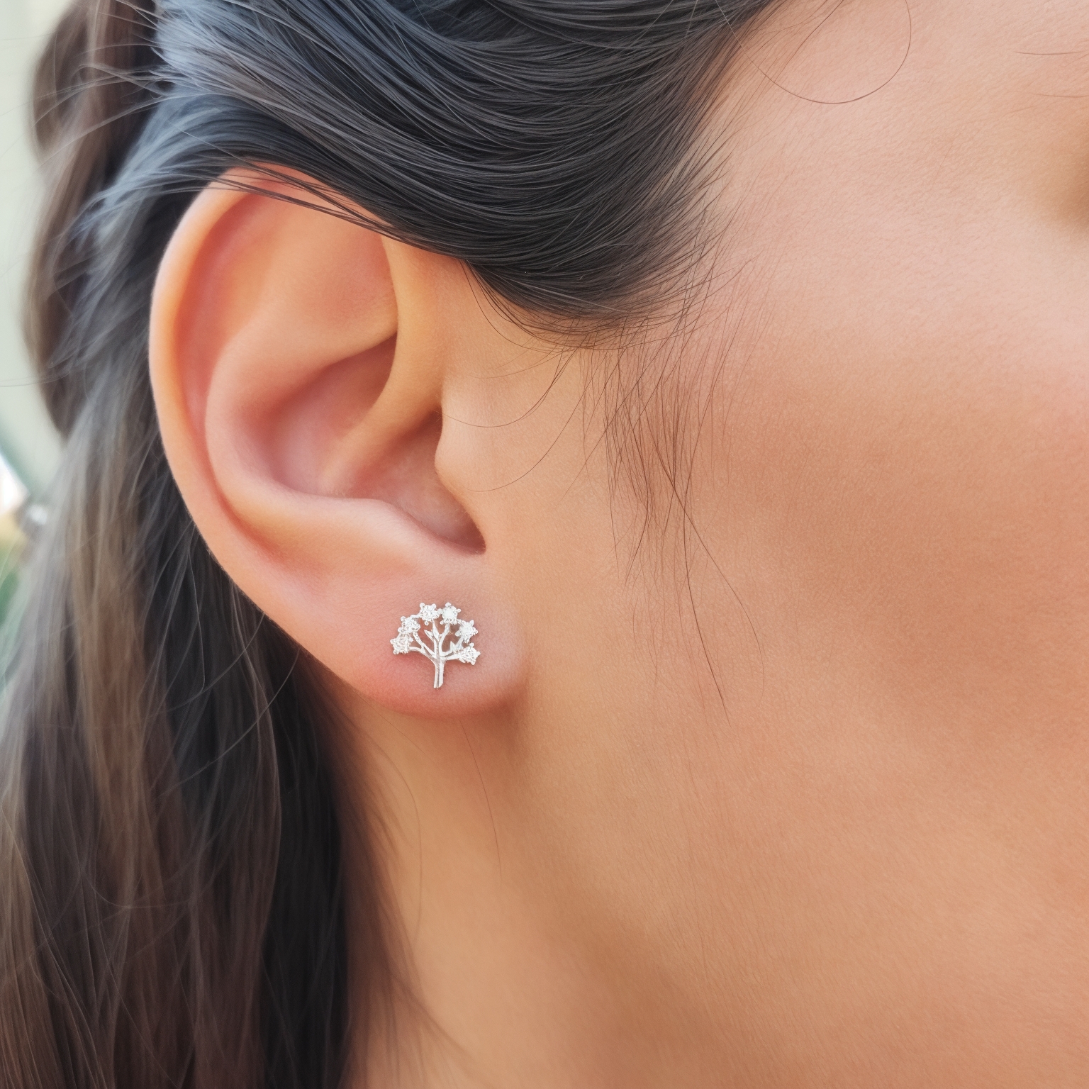 AROS ANDREA COGGIOLA JOYAS ÁRBOL CIRCÓN RAMAS PLATA FINA 925 - 3