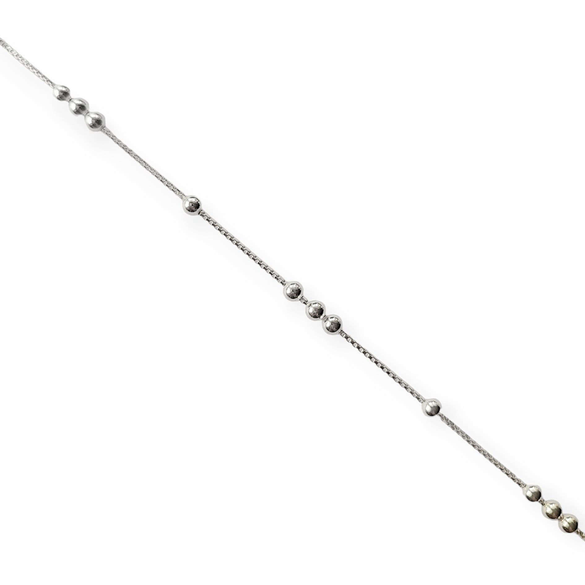 PULSERA ANDREA COGGIOLA JOYAS BOLITAS CADENA VENECIANA PLATA FINA 925 - 2