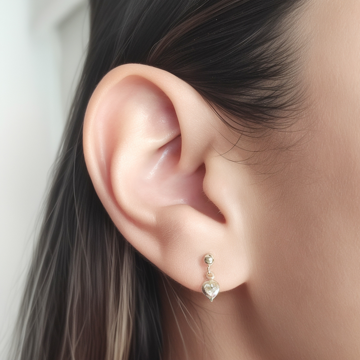 AROS ANDREA COGGIOLA JOYAS NIÑA CORAZÓN CRISTAL COLGANTE ENCHAPADO ORO 18K - 3