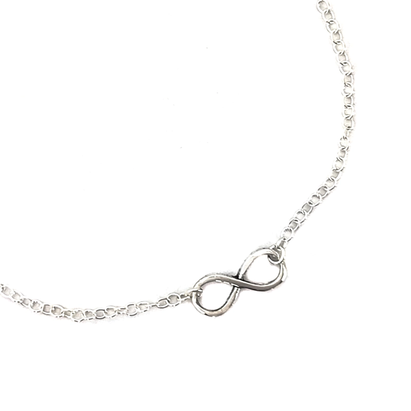 TOBILLERA ANDREA COGGIOLA JOYAS ESLABONES INFINITO PLATA FINA 925 - 2