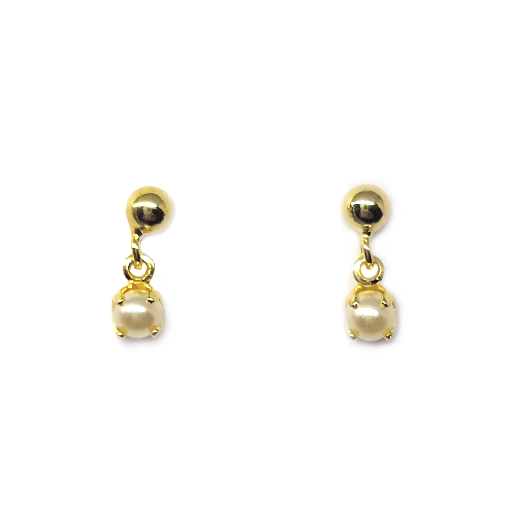 AROS ANDREA COGGIOLA JOYAS NIÑA PERLA SINTÉTICA COLGANTE ENCHAPADO ORO 18K - 2