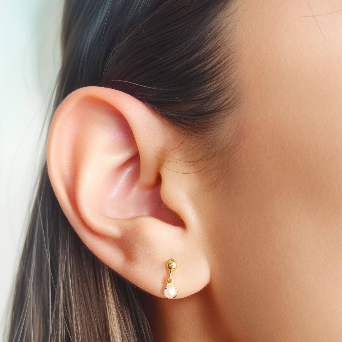 AROS ANDREA COGGIOLA JOYAS NIÑA PERLA SINTÉTICA COLGANTE ENCHAPADO ORO 18K - 3