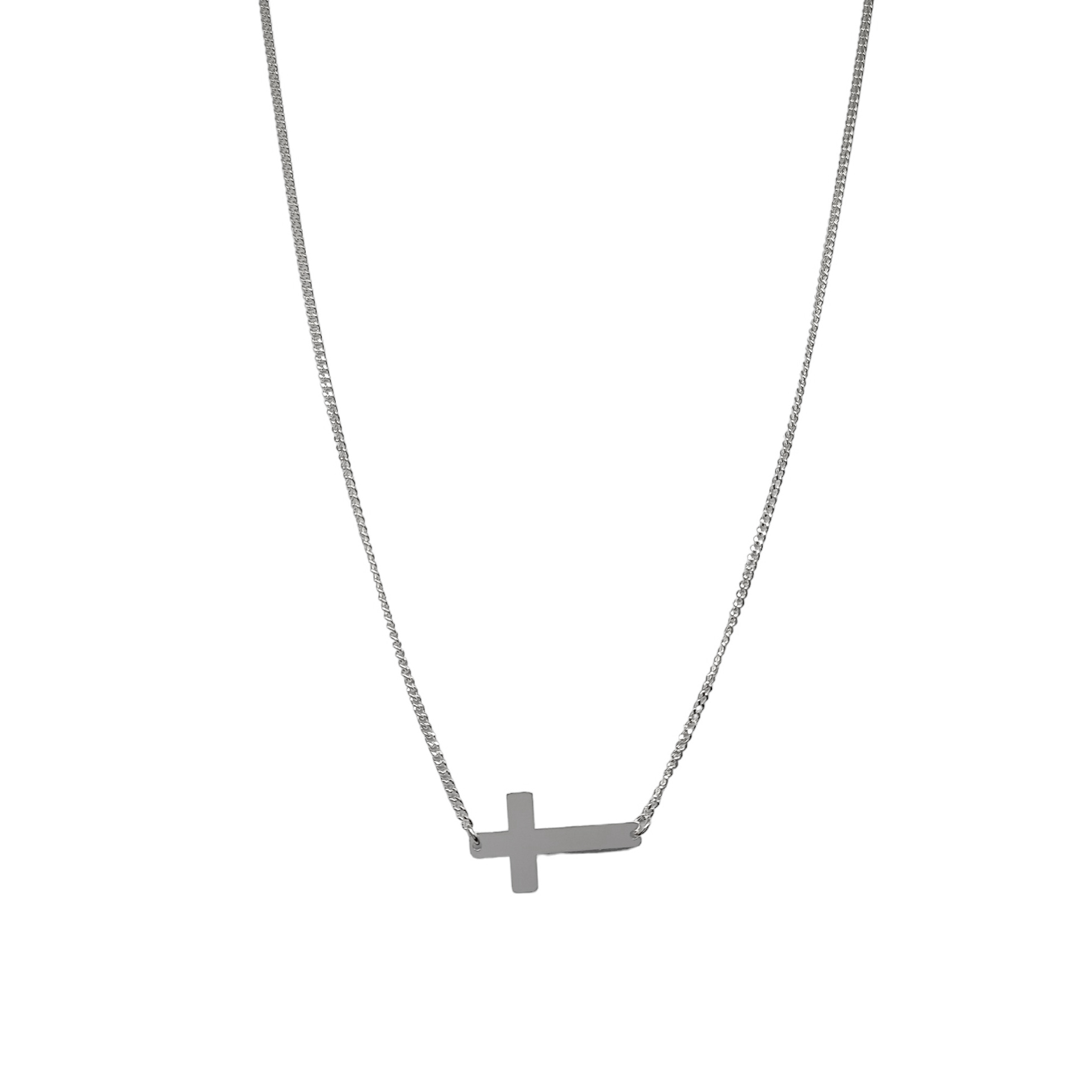 COLLAR ANDREA COGGIOLA JOYAS PLATA FINA 925 CRUZ CADENA GRUMET - 2