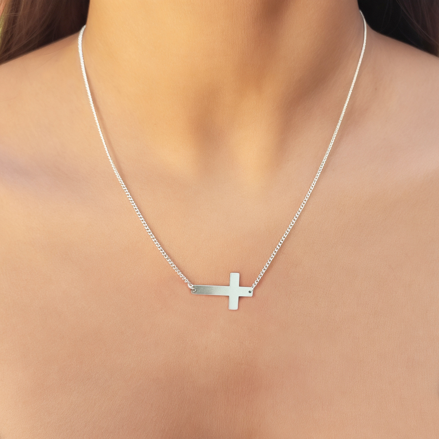 COLLAR ANDREA COGGIOLA JOYAS PLATA FINA 925 CRUZ CADENA GRUMET - 3