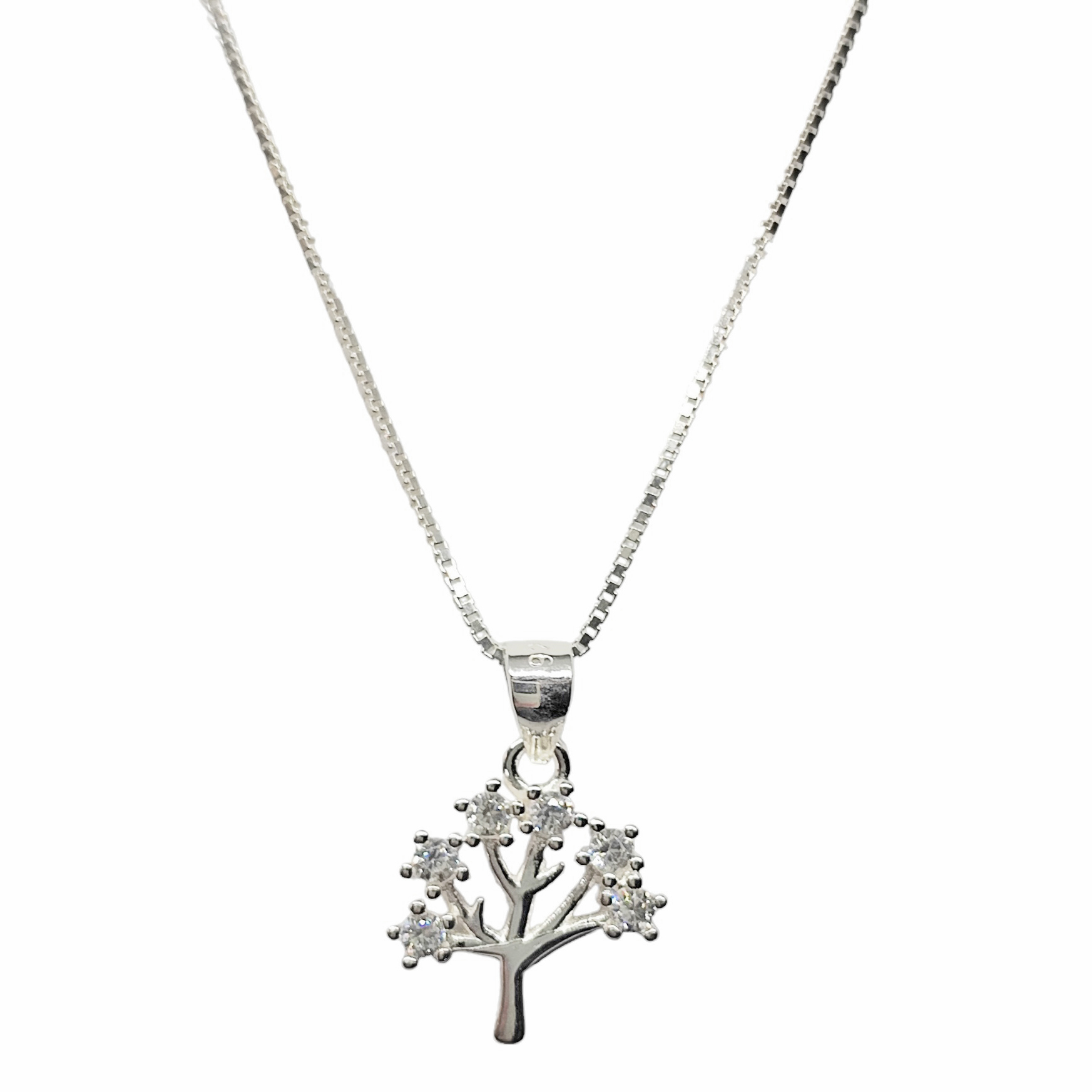 COLLAR ANDREA COGGIOLA JOYAS PLATA FINA 925 ÁRBOL CIRCÓN RAMAS - 1