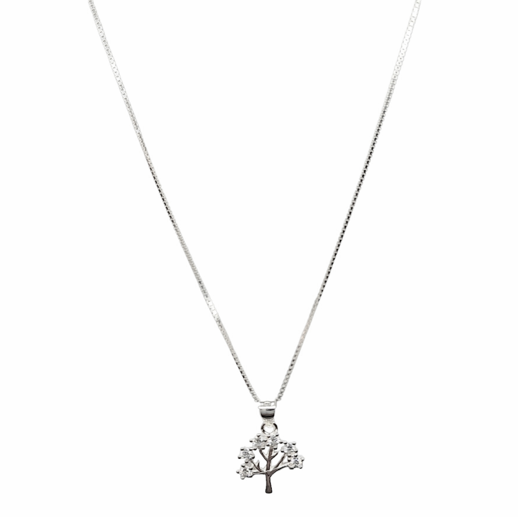 COLLAR ANDREA COGGIOLA JOYAS PLATA FINA 925 ÁRBOL CIRCÓN RAMAS - 2