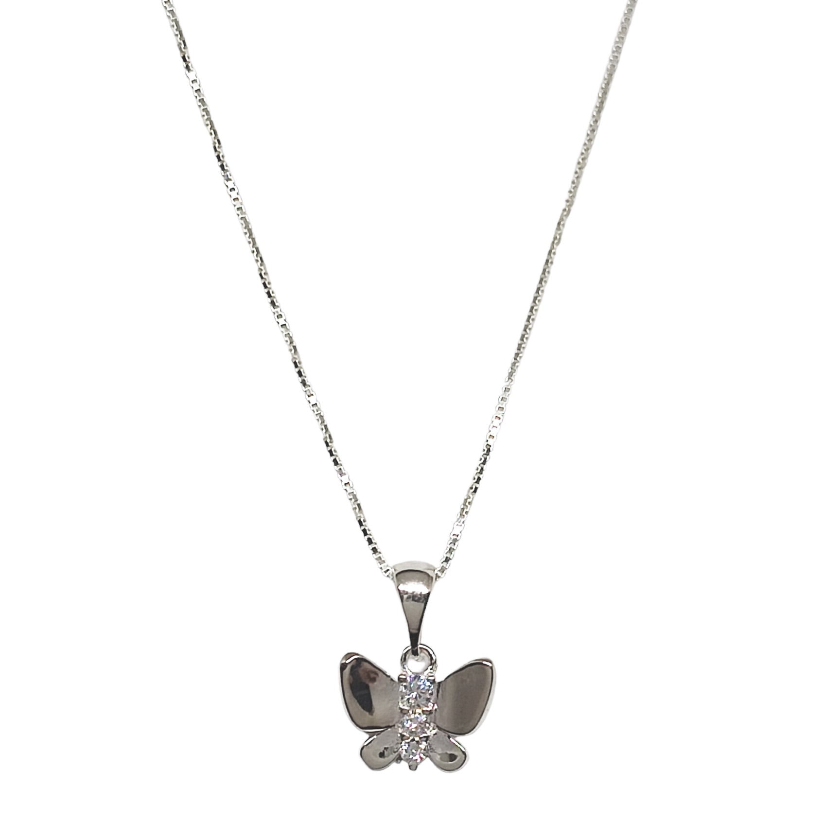 COLLAR ANDREA COGGIOLA JOYAS PLATA FINA 925 MARIPOSA CIRCÓN - 1