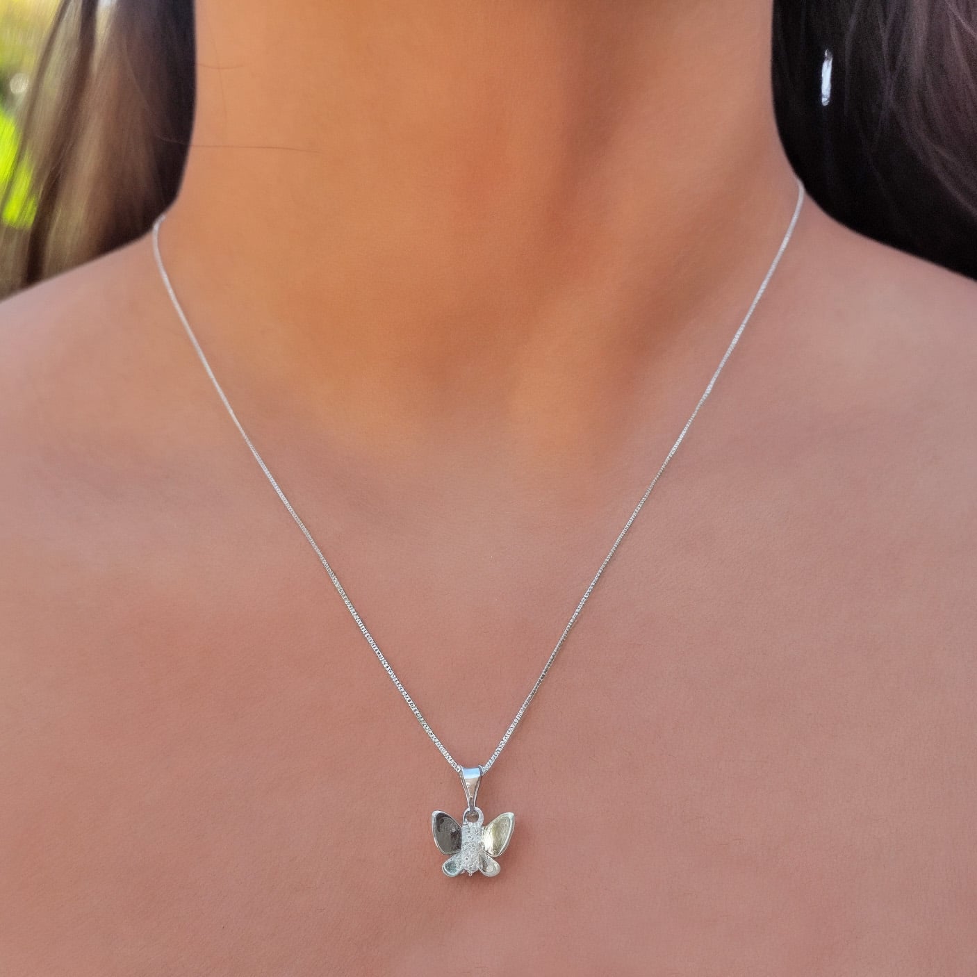 COLLAR ANDREA COGGIOLA JOYAS PLATA FINA 925 MARIPOSA CIRCÓN - 3