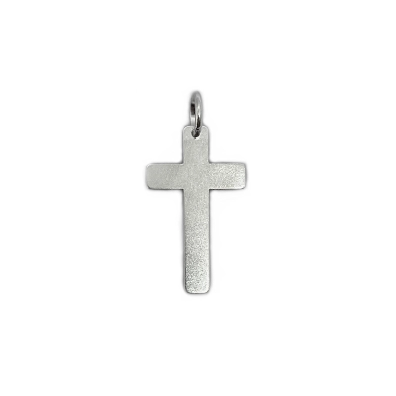 COLGANTE CRUZ SATINADA PLATA FINA 925 - 1