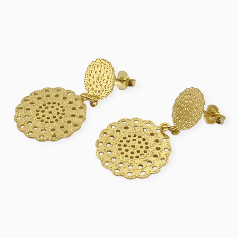AROS ANDREA COGGIOLA JOYAS FIORELLA ENCHAPADO ORO 18K - 2