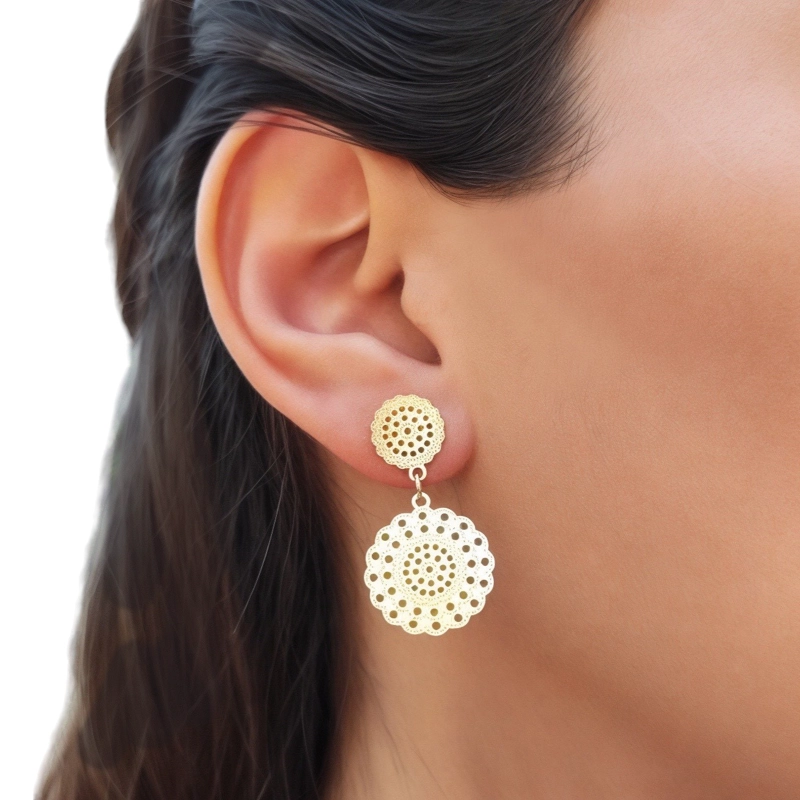 AROS ANDREA COGGIOLA JOYAS FIORELLA ENCHAPADO ORO 18K - 3