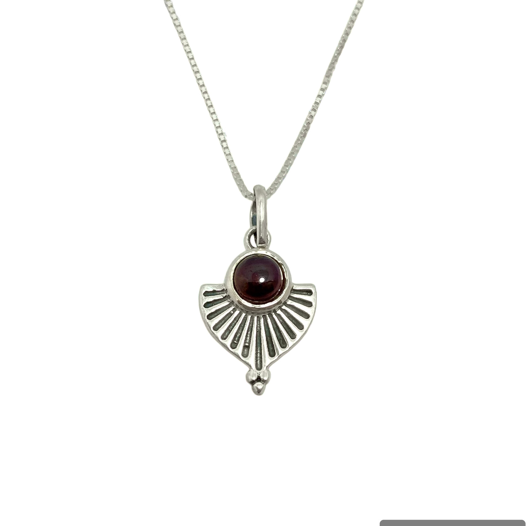 COLLAR ANDREA COGGIOLA JOYAS PLATA FINA 925 HARI GRANATE - 1