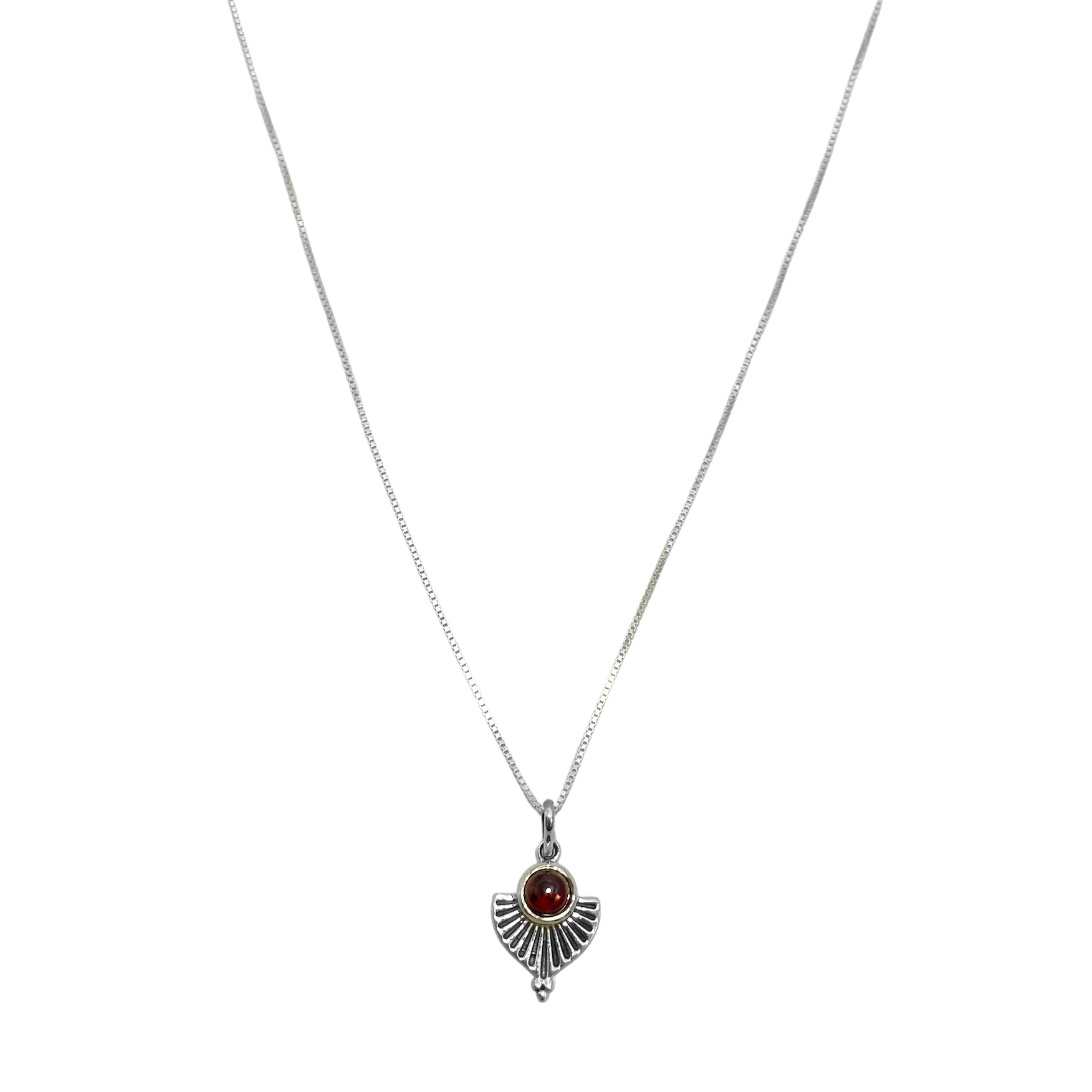 COLLAR ANDREA COGGIOLA JOYAS PLATA FINA 925 HARI GRANATE - 2